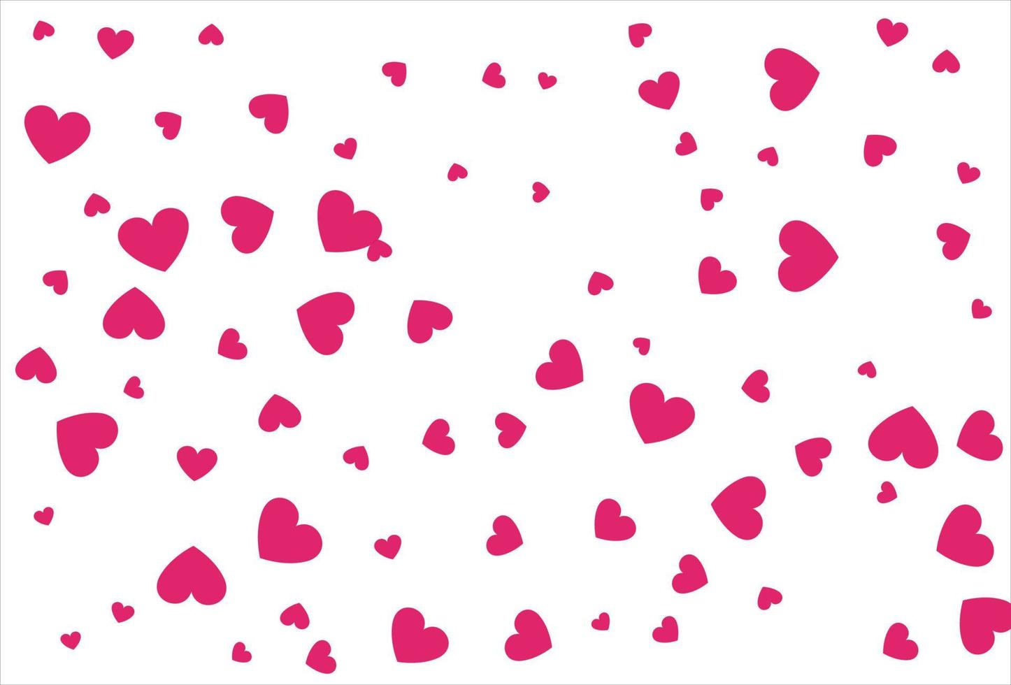 Red heart background. Love confetti background vector