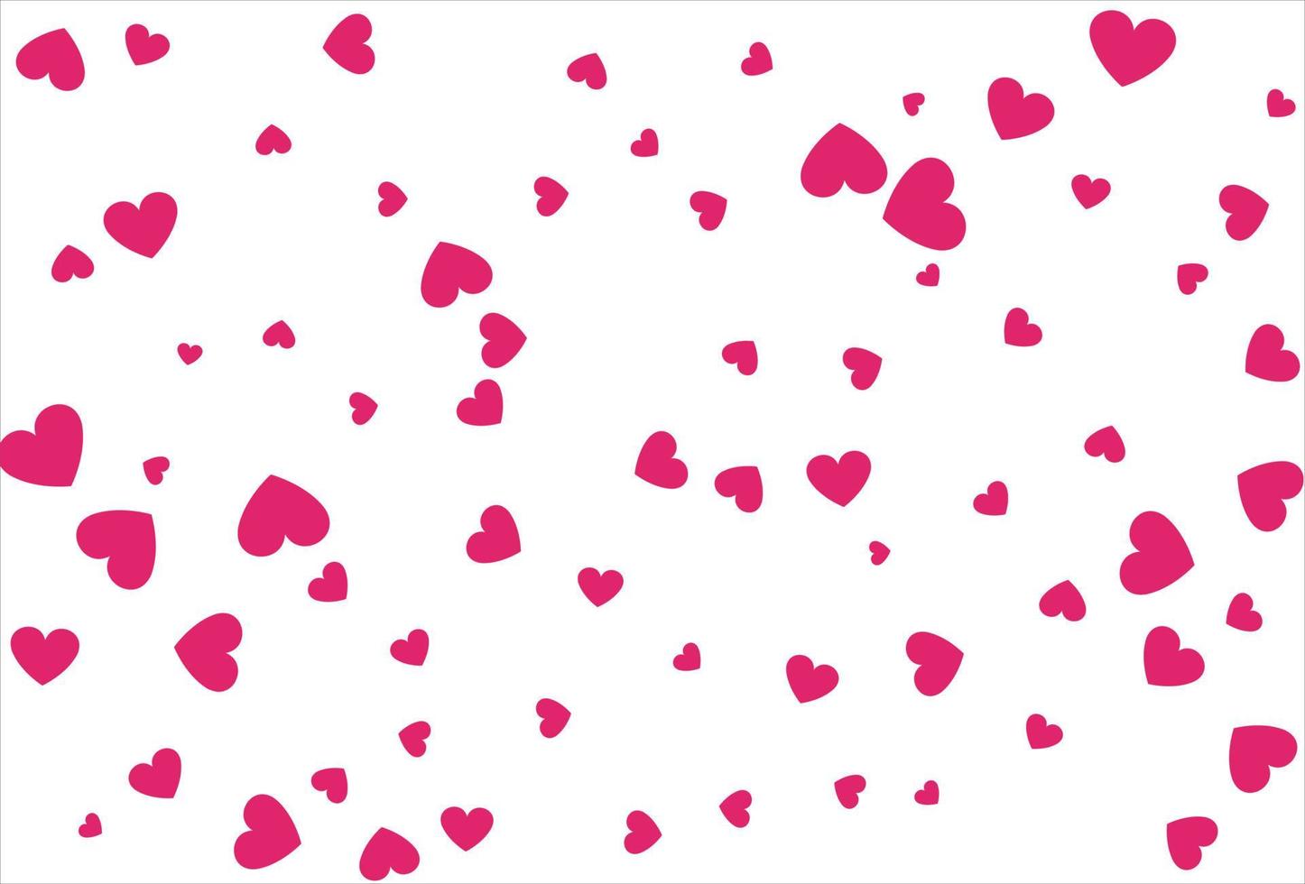 Red heart background. Love confetti background vector