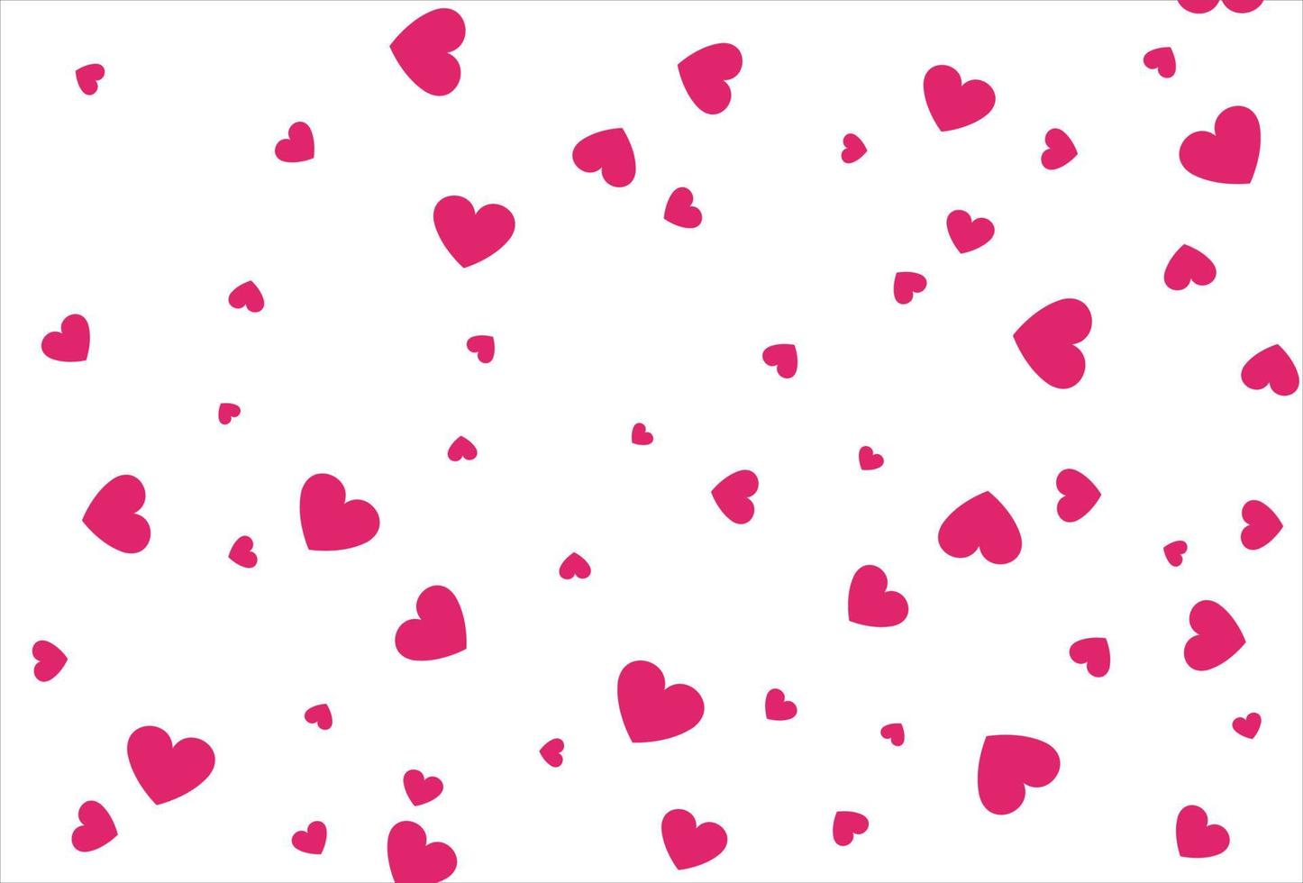 Red heart background. Love confetti background vector