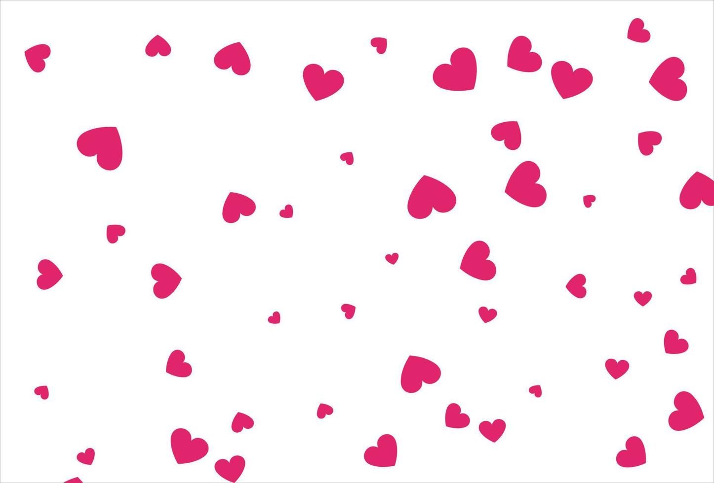 Red heart background. Love confetti background vector