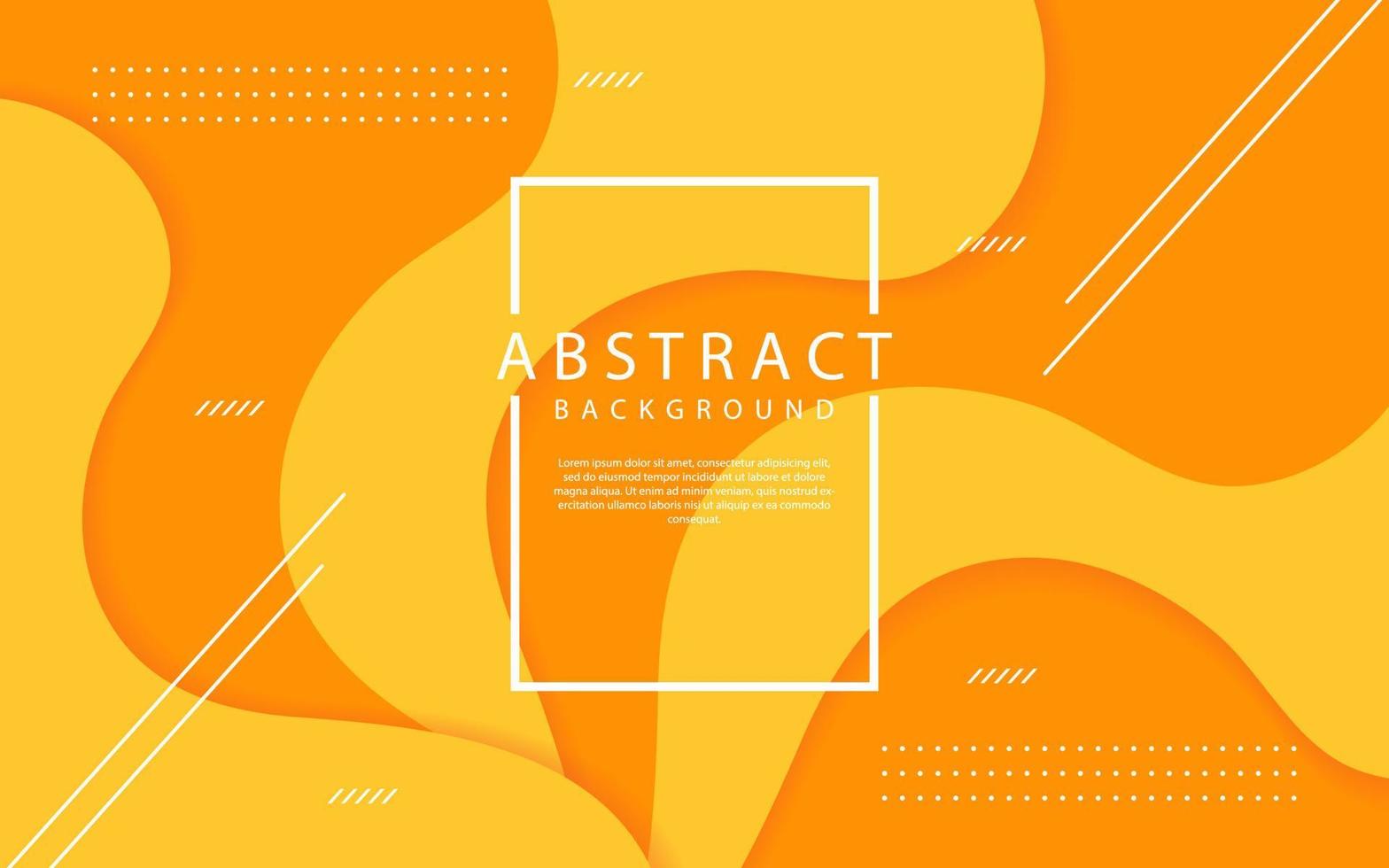 Abstract 3D orange geometric background overlap layer on bright space with dynamic waves effect decoration. Template element liquid style concept for flyer, banner, poster, cover, or landing page vector