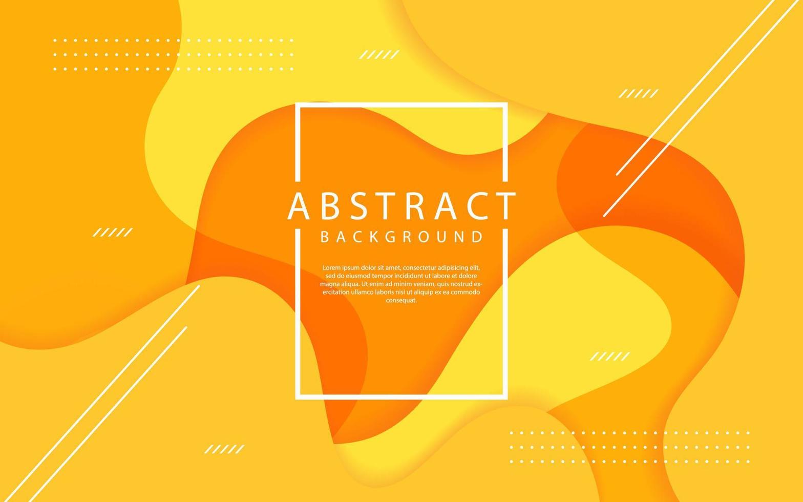 Abstract 3D orange geometric background overlap layer on bright space with dynamic waves effect decoration. Template element liquid style concept for flyer, banner, poster, cover, or landing page vector