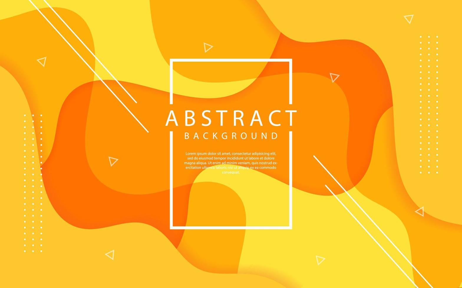 Abstract 3D orange geometric background overlap layer on bright space with dynamic waves effect decoration. Template element liquid style concept for flyer, banner, poster, cover, or landing page vector
