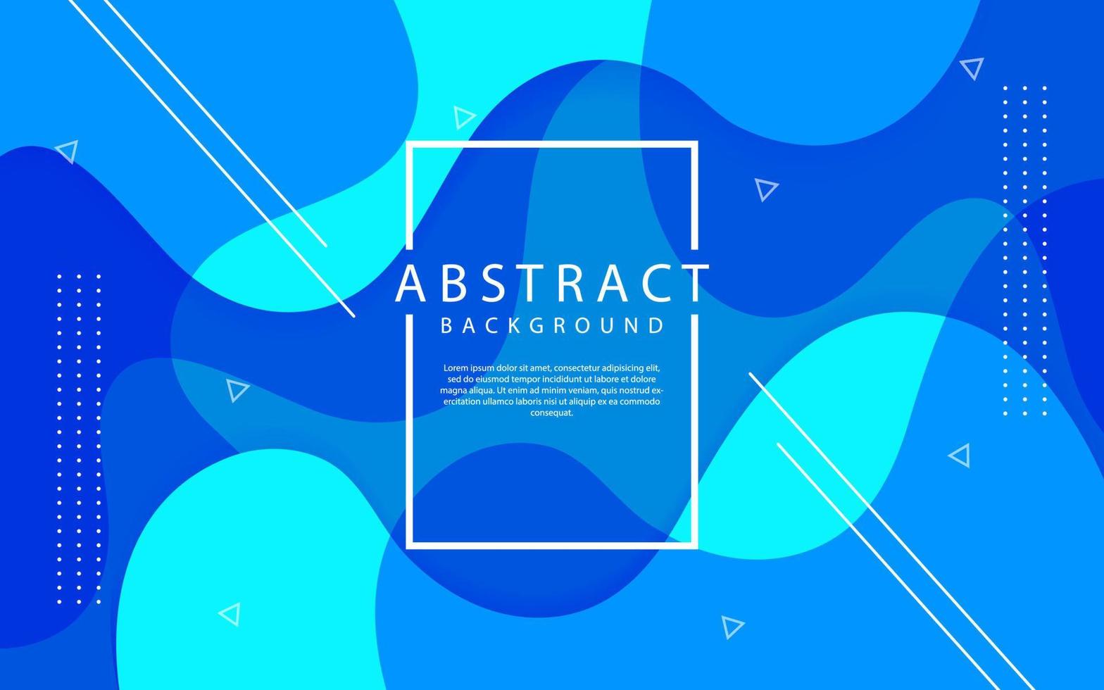 Abstract 3D blue geometric background overlap layer on bright space with dynamic waves effect decoration. Template element liquid style concept for flyer, banner, poster, cover, or landing page vector