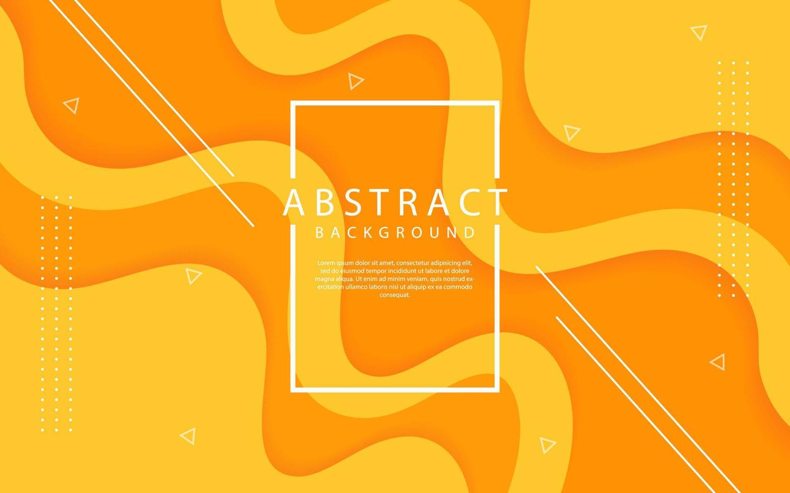 Abstract 3D orange geometric background overlap layer on bright space with dynamic waves effect decoration. Template element liquid style concept for flyer, banner, poster, cover, or landing page vector