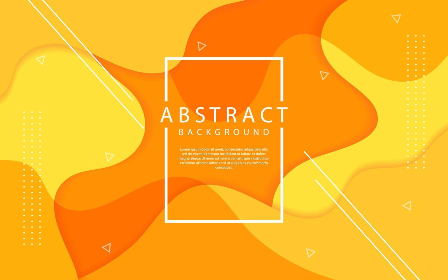 Abstract 3D orange geometric background overlap layer on bright space with dynamic waves effect decoration. Template element liquid style concept for flyer, banner, poster, cover, or landing page vector