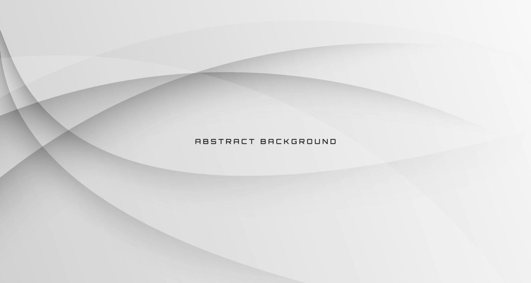3D white geometric abstract background overlap layer on bright space with waves effect decoration. Graphic design element future style concept for banner, flyer, card, brochure cover, or landing page vector