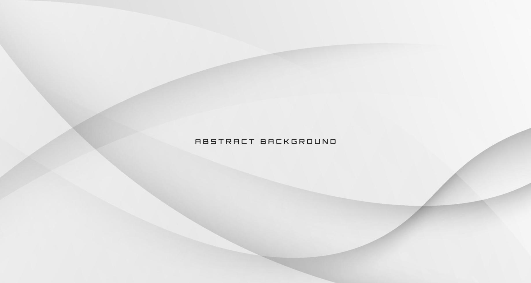 3D white geometric abstract background overlap layer on bright space with waves effect decoration. Graphic design element future style concept for banner, flyer, card, brochure cover, or landing page vector