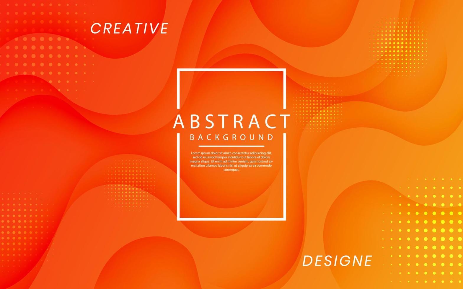 3D orange geometric abstract background overlap layer on bright space with dynamic fluid waves effect style decoration. Template element liquid concept for flyer, banner, cover, or landing page vector