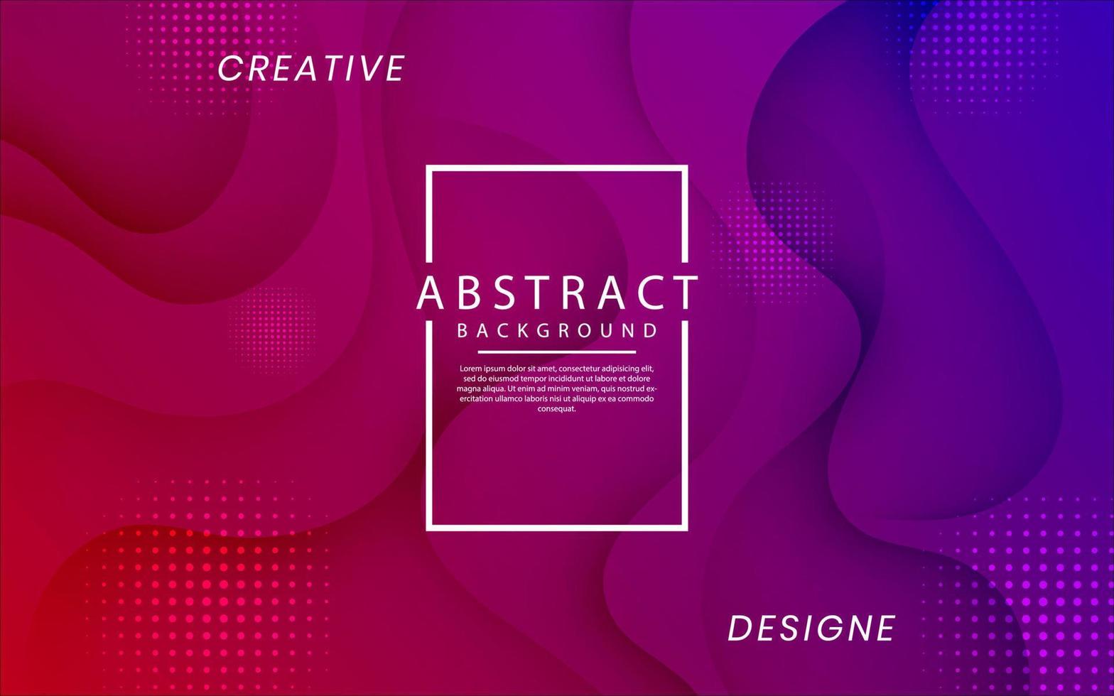 3D red purple geometric abstract background overlap layer on dark space with dynamic fluid waves effect style decoration. Template element liquid concept for flyer, banner, cover, or landing page vector