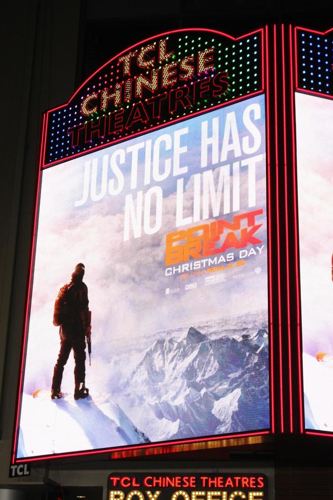 LOS ANGELES, DEC 15 - Atmopshere Digital posters at the Point Break Premiere at the TCL Chinese Theater on December 15, 2015 in Los Angeles, CA photo