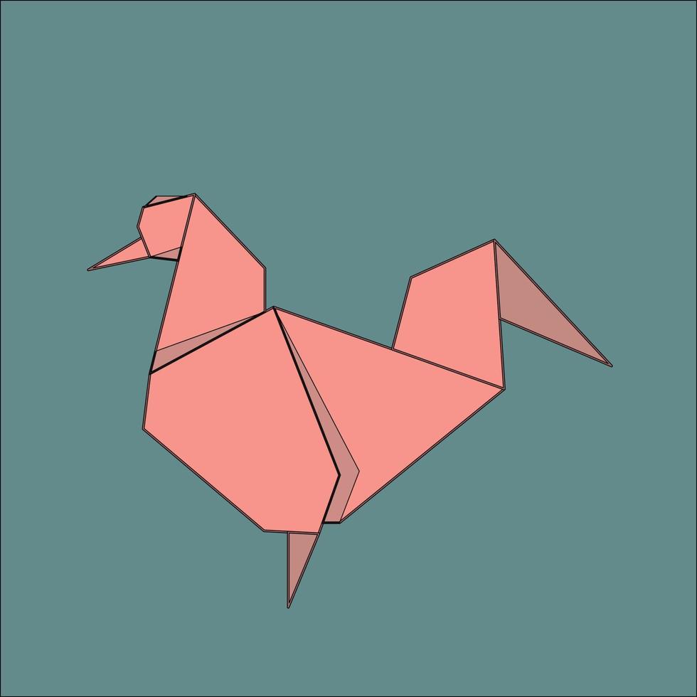 pollo de icono plano vector