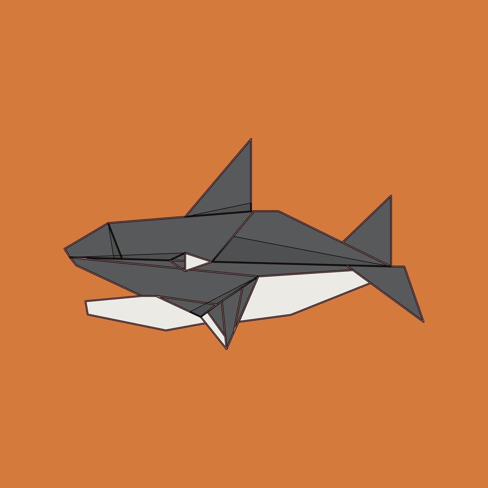 orca plana icono vector