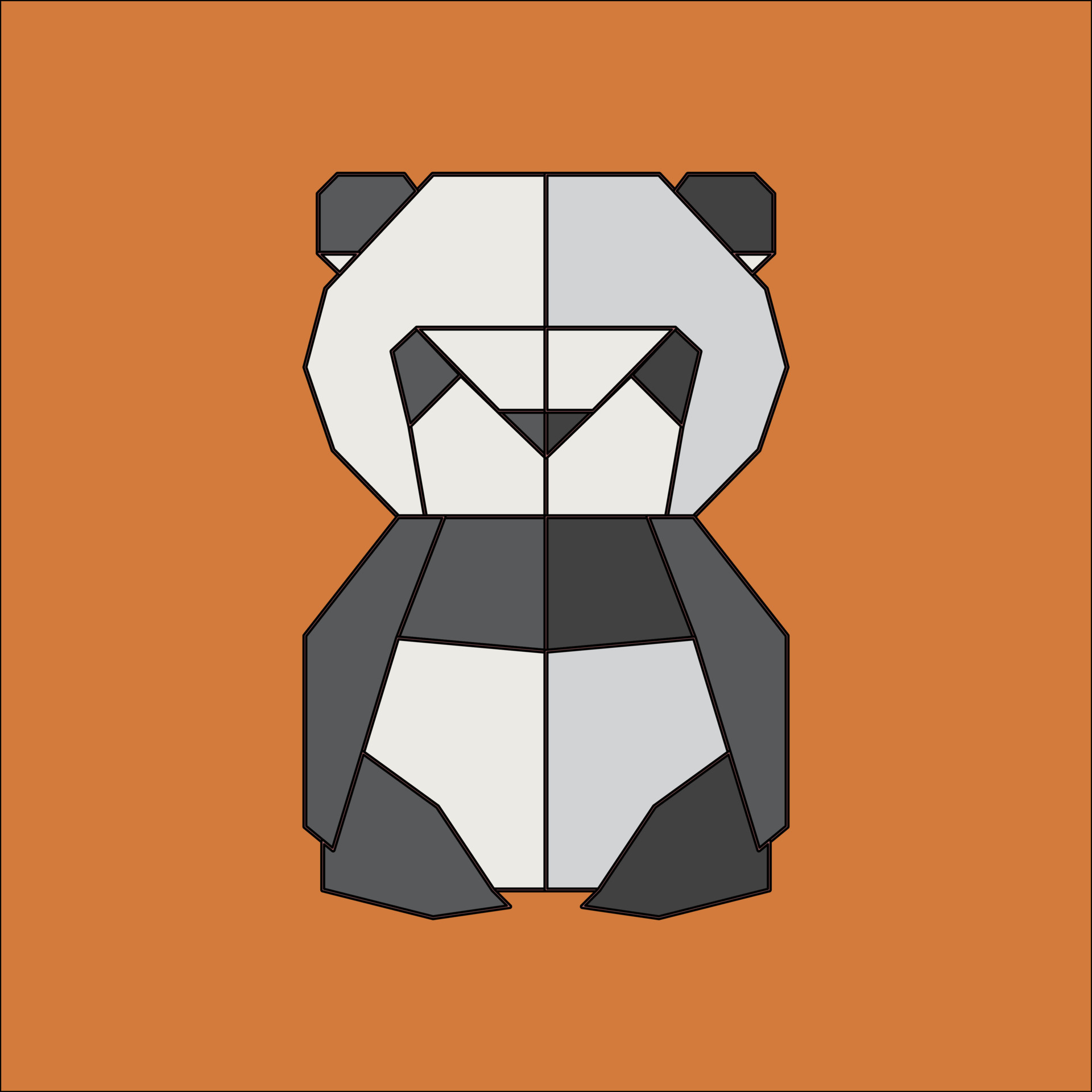flat icon panda 9579636 Vector Art at Vecteezy