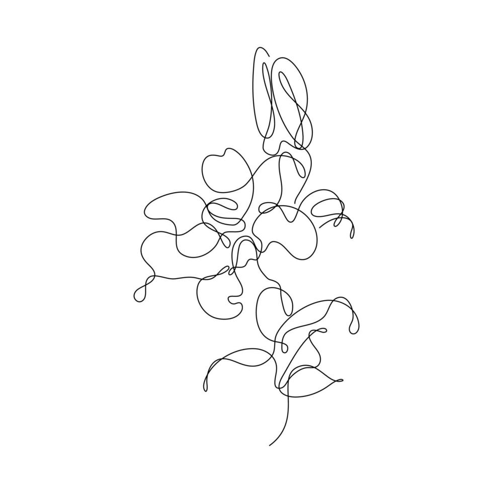 Abstract Flower Lily one line art drawing singulart aesthetic minimalist vector Isolated white background, Perfect for print, wall decor, phone case, shirt, sticker, pillow, acrylic, border, wallpaper