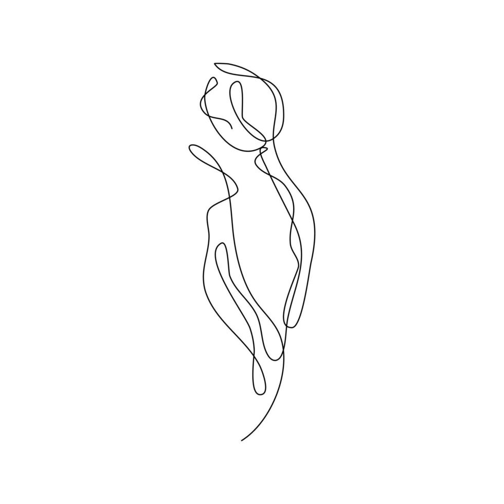 Abstract Flower Tulip continuous line drawing art singulart aesthetic simple Perfect for print, wall decor, phone case, shirt, sticker, pillow, acrylic, border, wallpaper, wedding vector