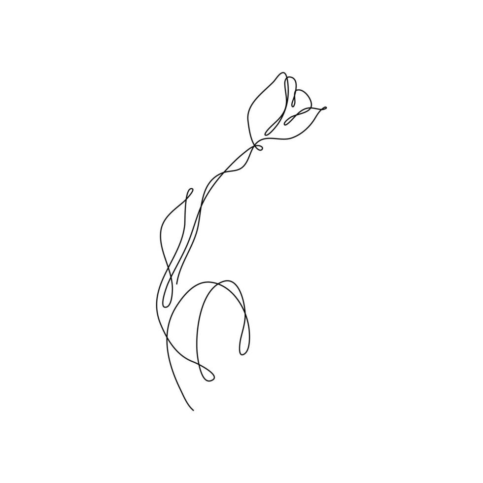 Abstract Flower Tulip continuous line drawing art singulart aesthetic ...