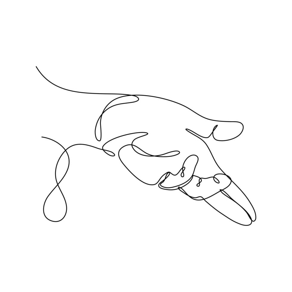 Abstract Human Hand One line drawing art singulart aesthetic simple ...