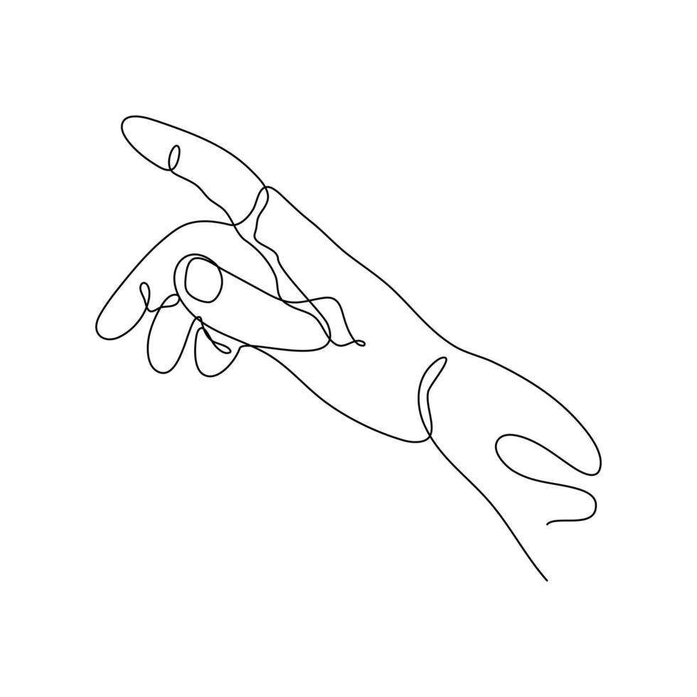Abstract Human Hand One line drawing art singulart aesthetic simple Perfect for print, wall decor, phone case, shirt, sticker, pillow, acrylic, border, wallpaper, wedding vector