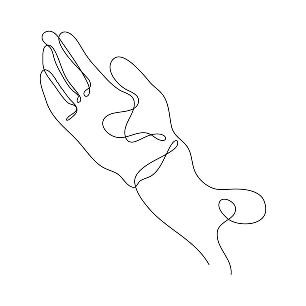 Abstract Human Hand One line drawing art singulart aesthetic simple Perfect for print, wall decor, phone case, shirt, sticker, pillow, acrylic, border, wallpaper, wedding vector
