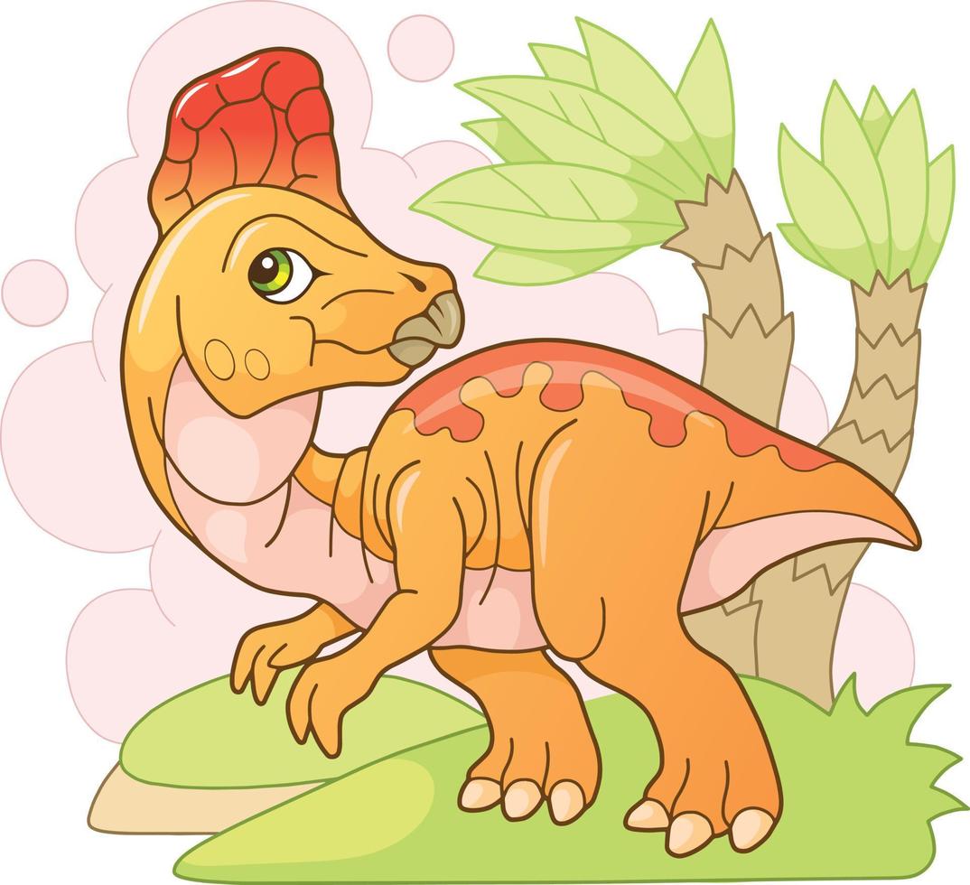prehistoric dinosaur corythosaurus vector
