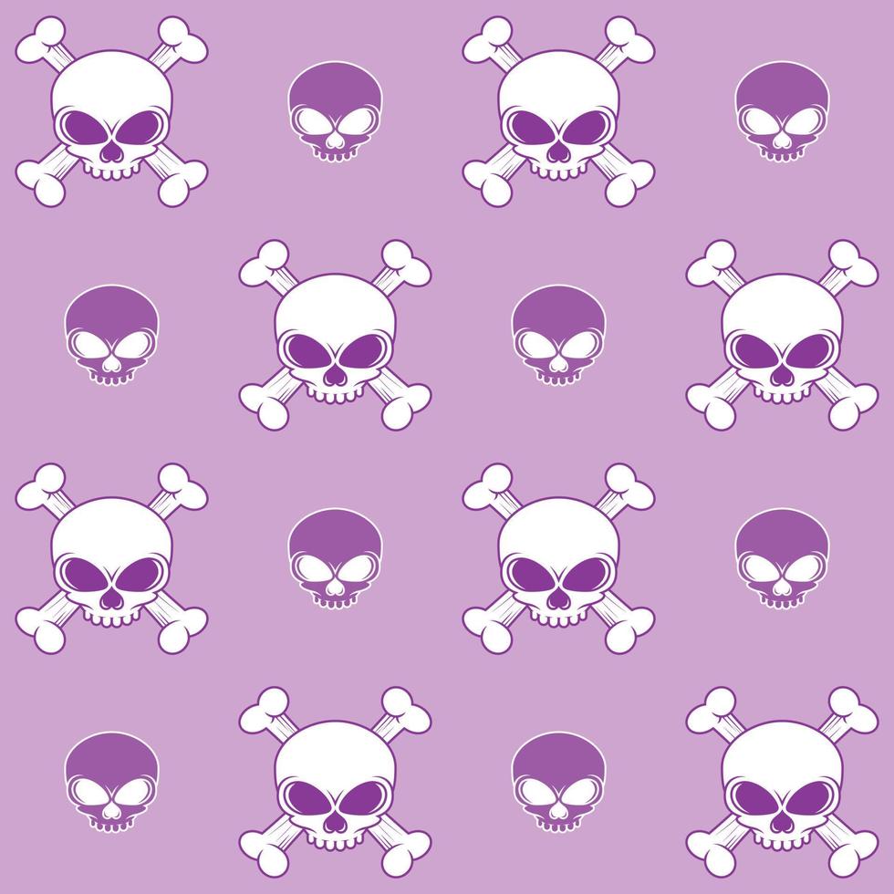 Pattern design with Skull vector
