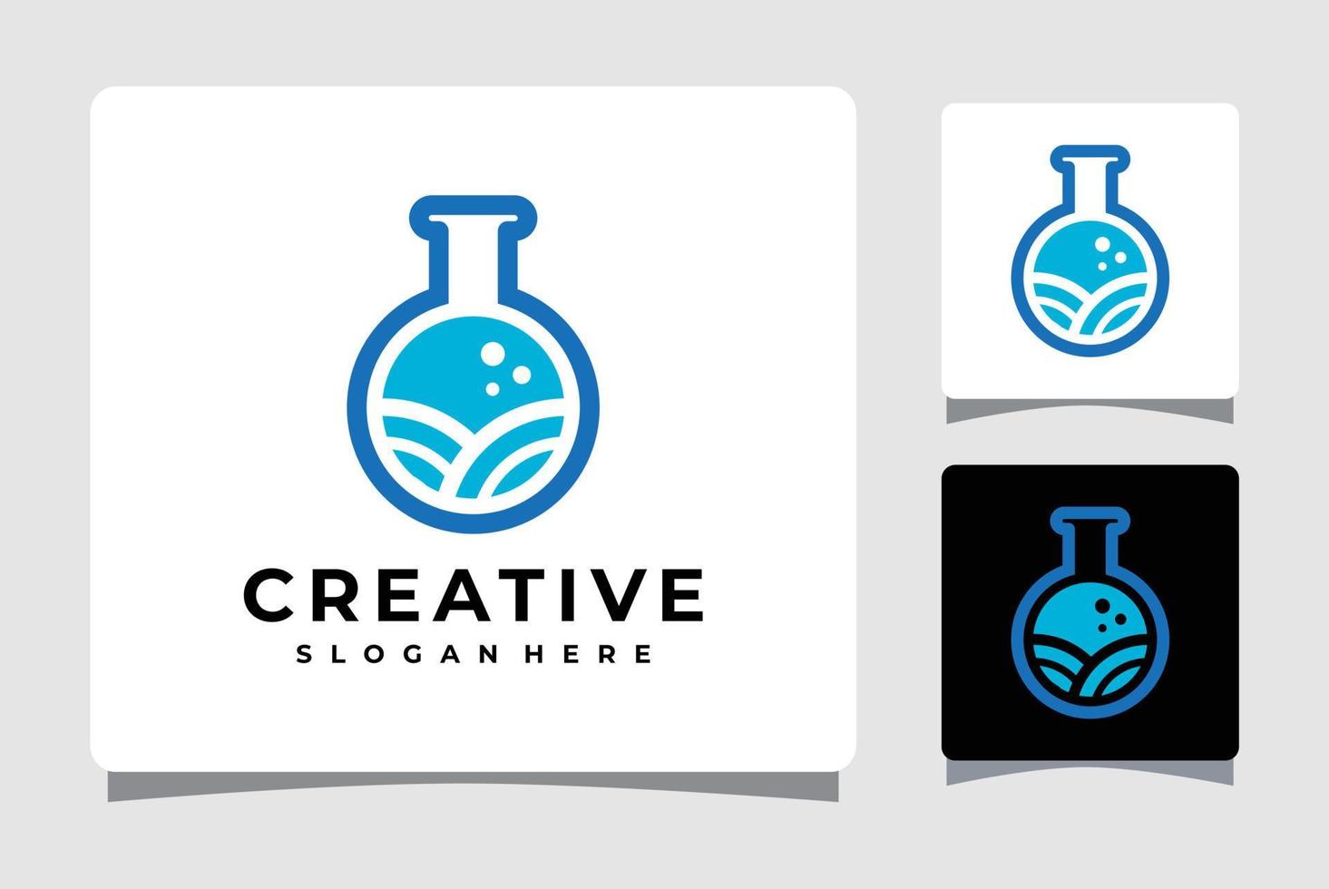 inspiración de diseño de plantilla de logotipo de laboratorio abstracto vector