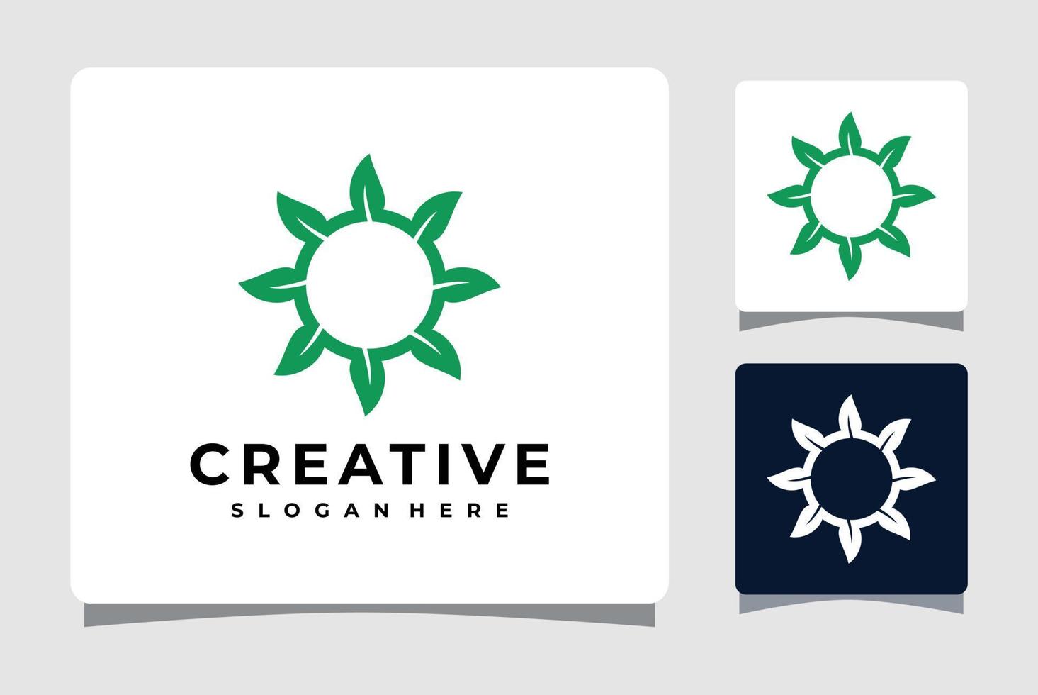 Leaf Gear Logo Template Design Inspiration vector