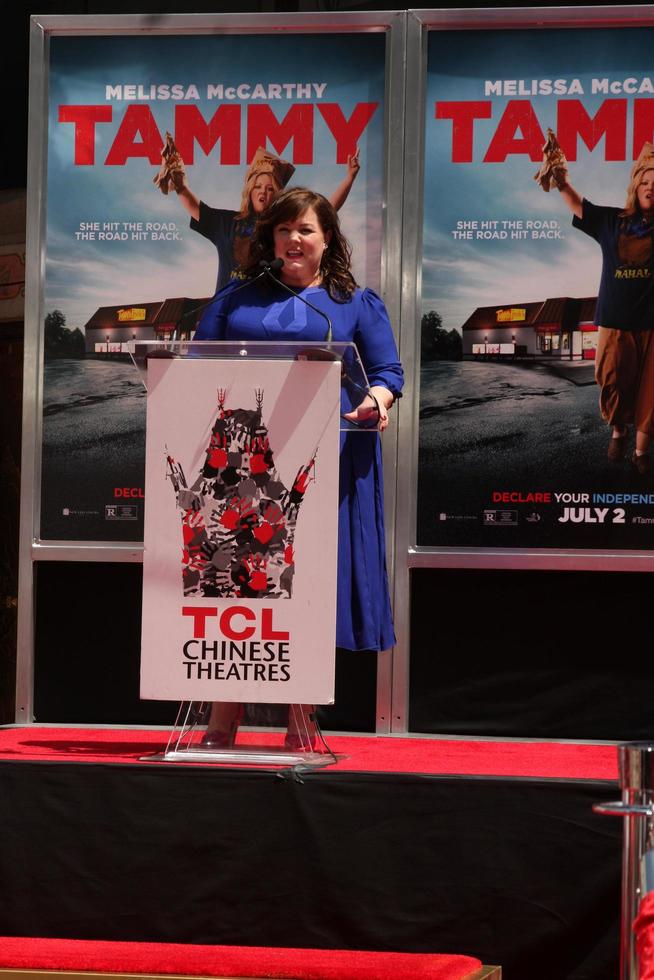 LOS ANGELES, JUL 2 - Melissa McCarthy at the Melissa McCarthy Hand and Footprint Ceremony at the TCL Chinese Theater on July 2, 2014 in Los Angeles, CA photo