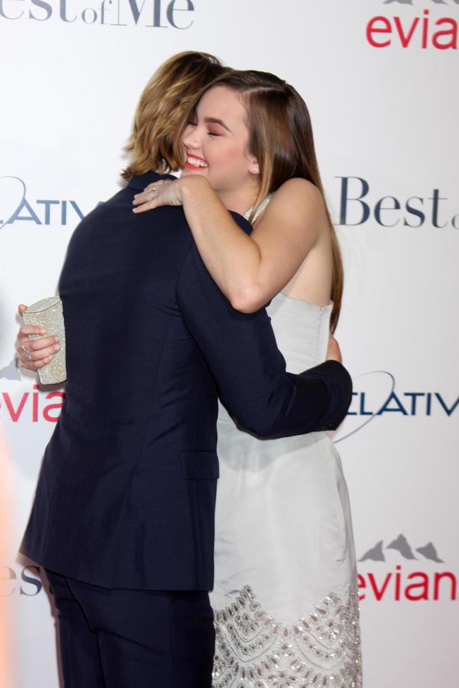 LOS ANGELES, OCT 7 - Luke Bracey, Liana Liberato at the The Best of Me LA Premiere at Regal 14 Theaters on October 7, 2014 in Los Angeles, CA photo