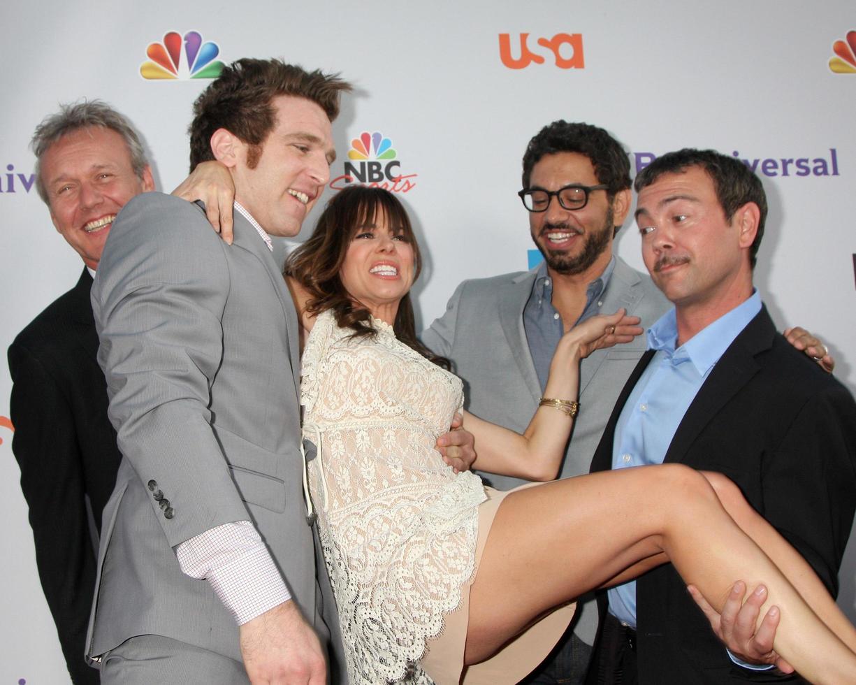 LOS ANGELES, AUG 1 - Natasha Leggero, Free Agent Cast Men arriving at the NBC TCA Summer 2011 All Star Party at SLS Hotel on August 1, 2011 in Los Angeles, CA photo