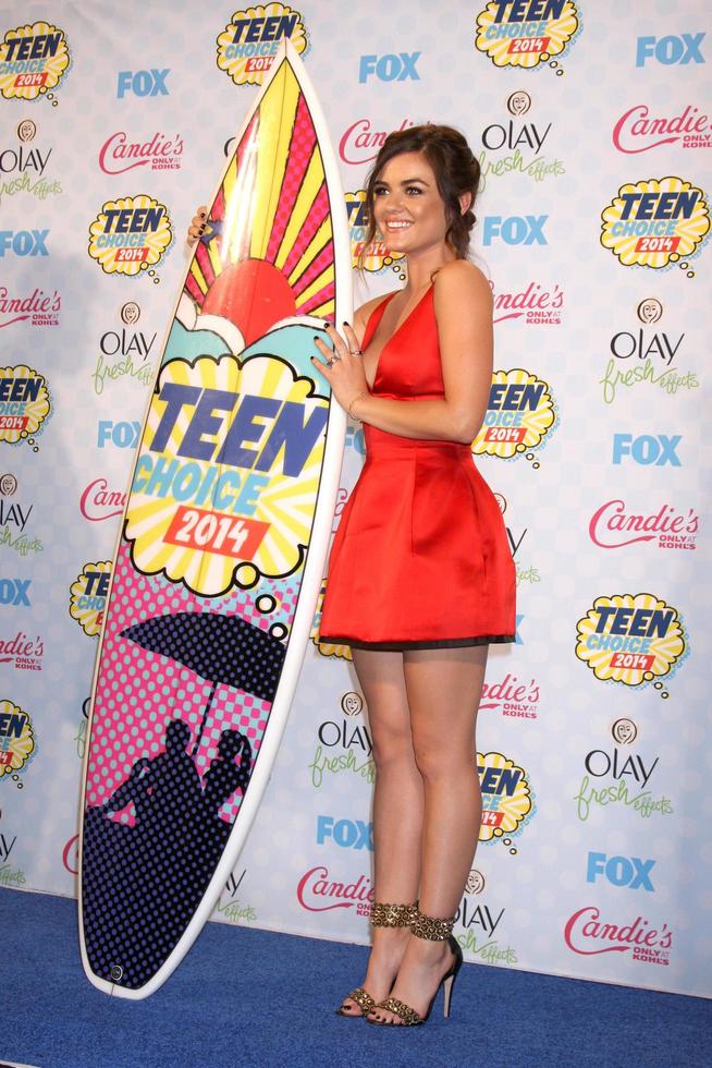 LOS ANGELES, AUG 10 - Lucy Hale at the 2014 Teen Choice Awards Press Room at Shrine Auditorium on August 10, 2014 in Los Angeles, CA photo