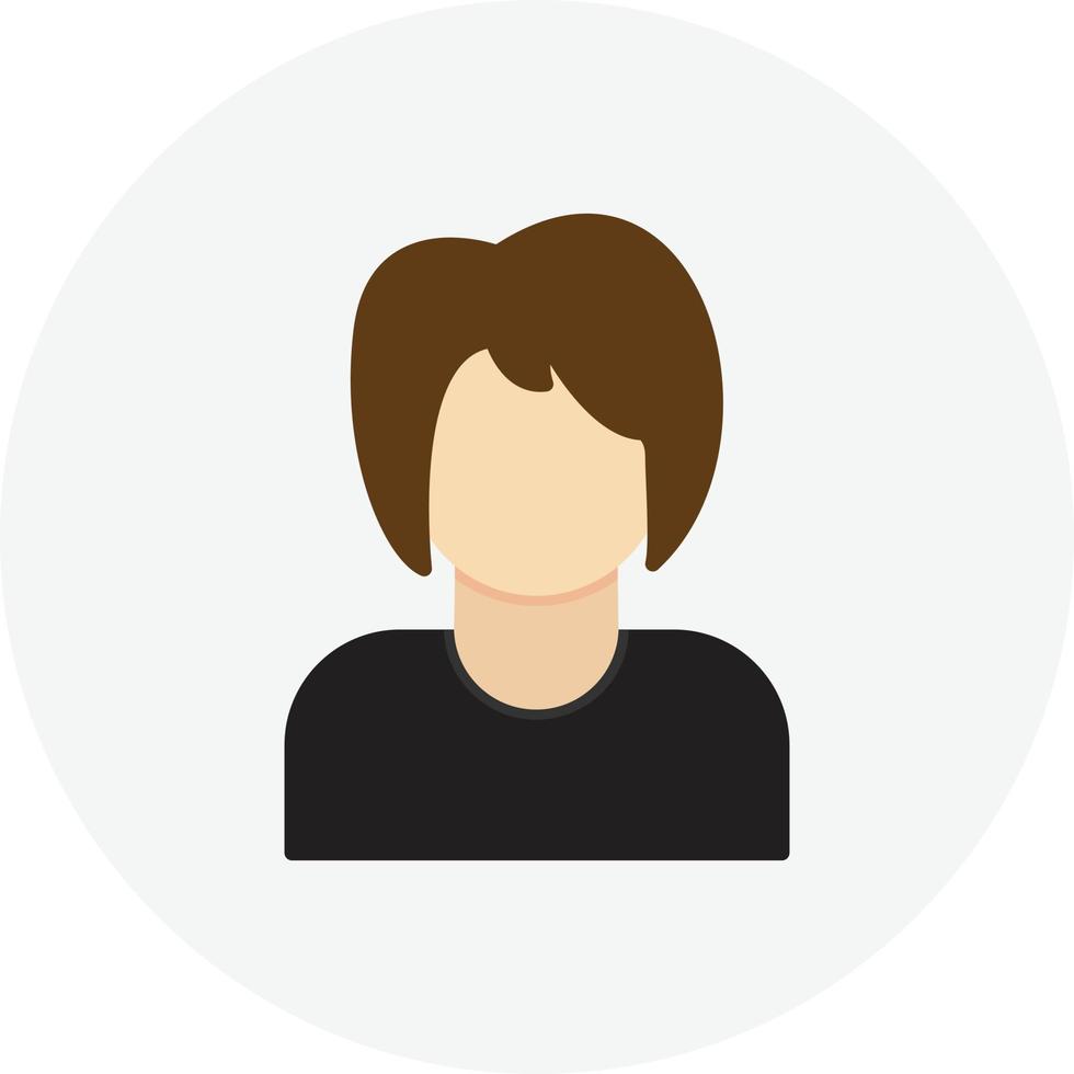 Female Flat Circle vector