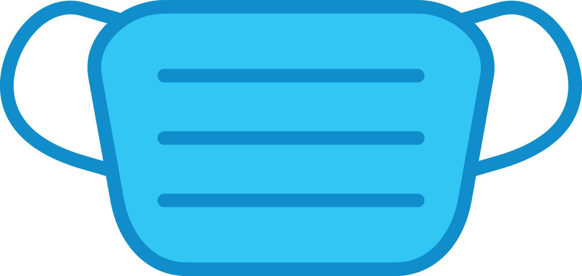 Face Mask Line Filled Blue vector