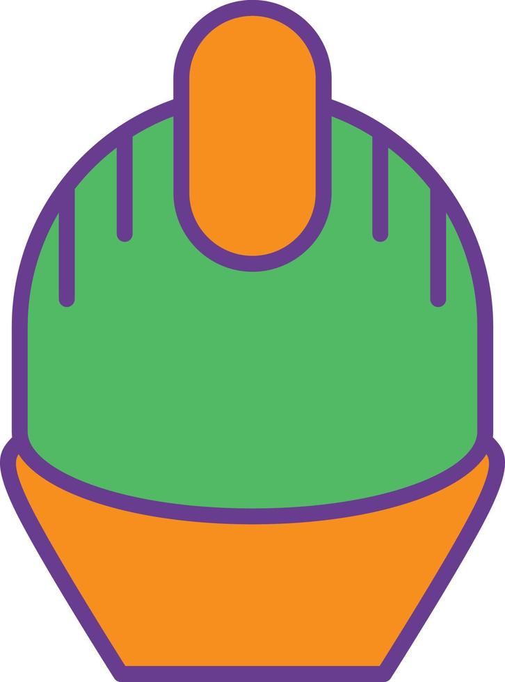 Construction Helmet Line Filled Two Color vector