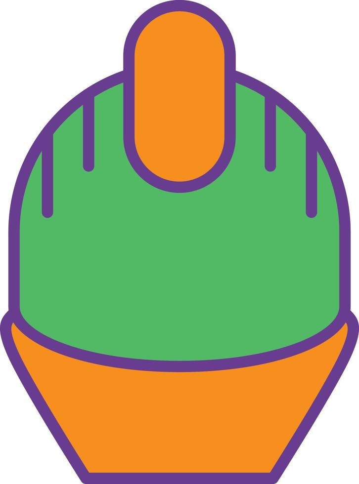 Construction Helmet Line Filled Two Color vector