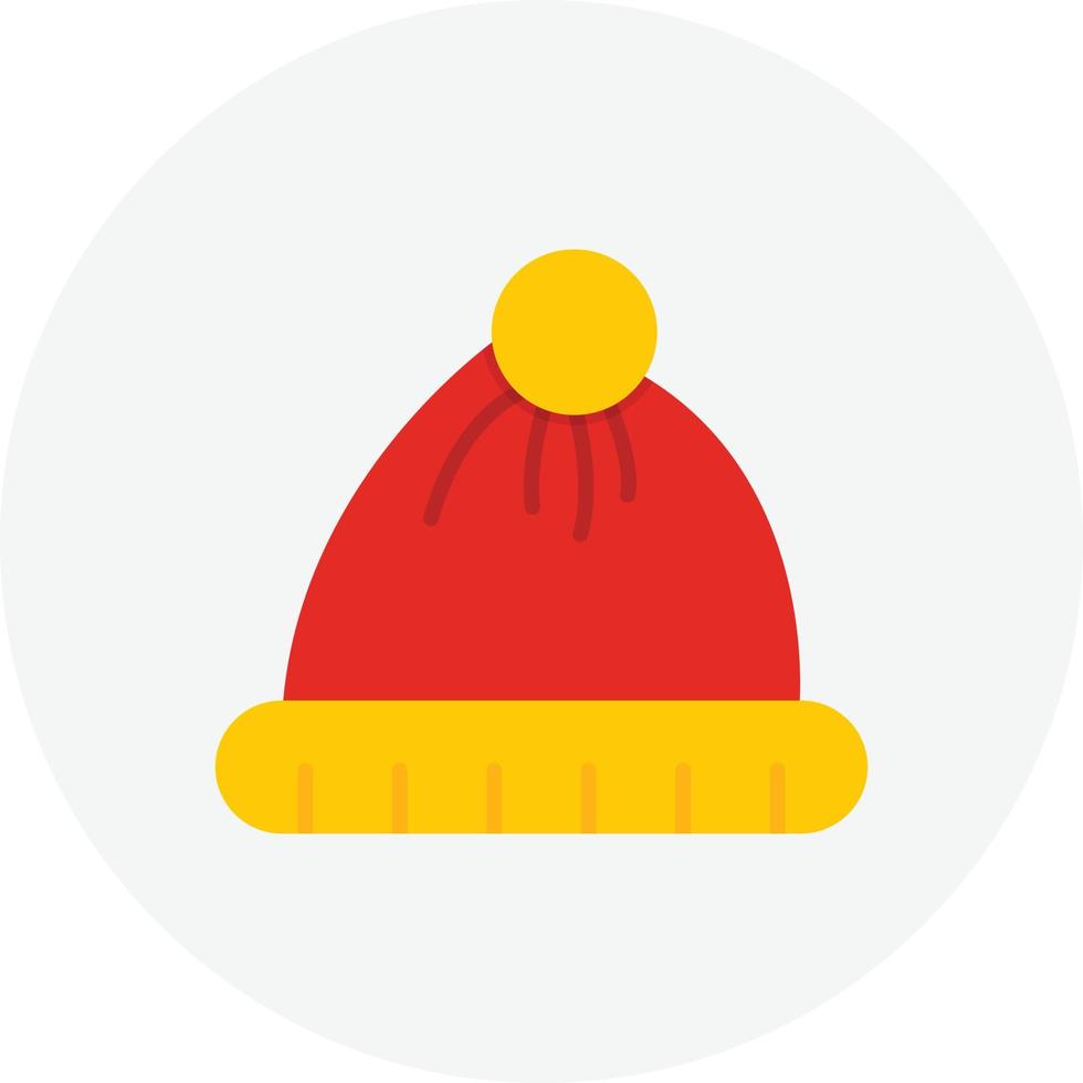 Wool Hat Flat Circle vector