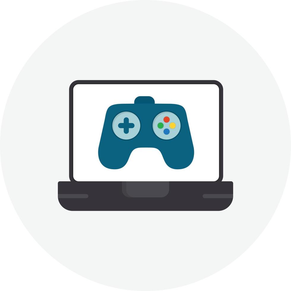 Video Game Flat Circle vector