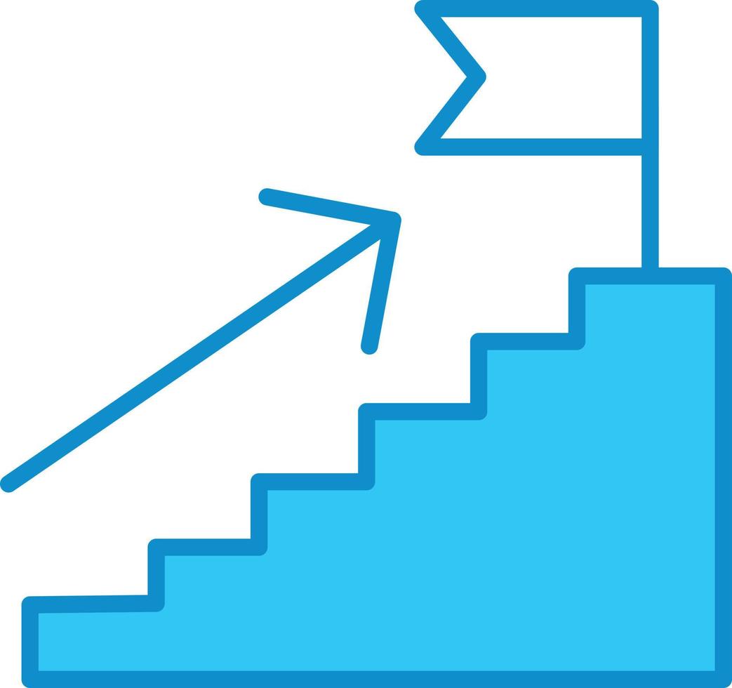 Career Line Filled Blue vector