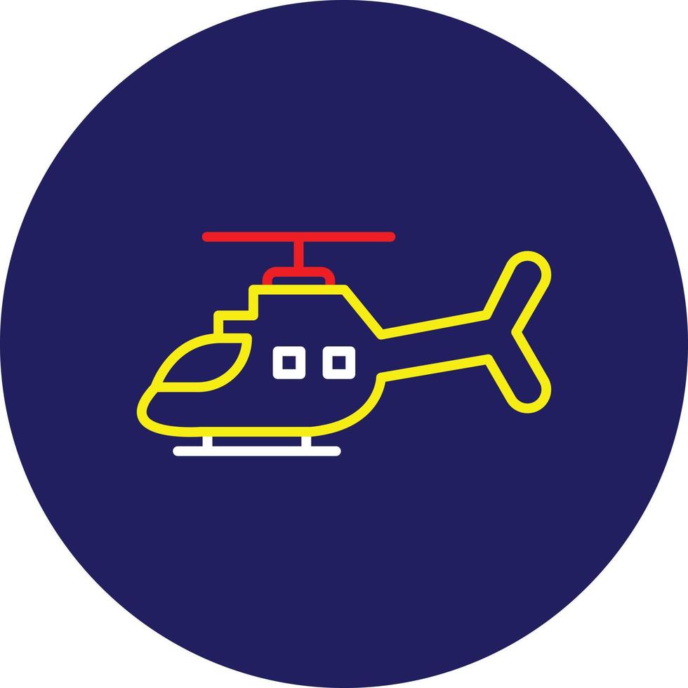 Helicopter Line Multicolor vector