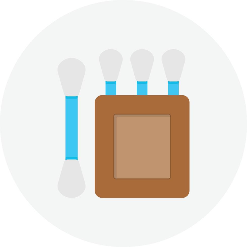Cotton Swabs Flat Circle vector