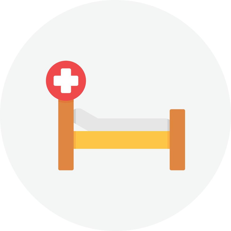 Hospital Bed Flat Circle vector