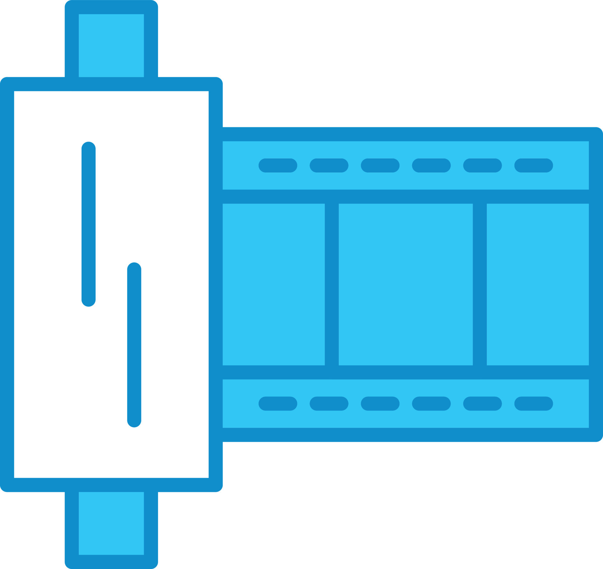 Film Strip Line Filled Blue 9582782 Vector Art at Vecteezy
