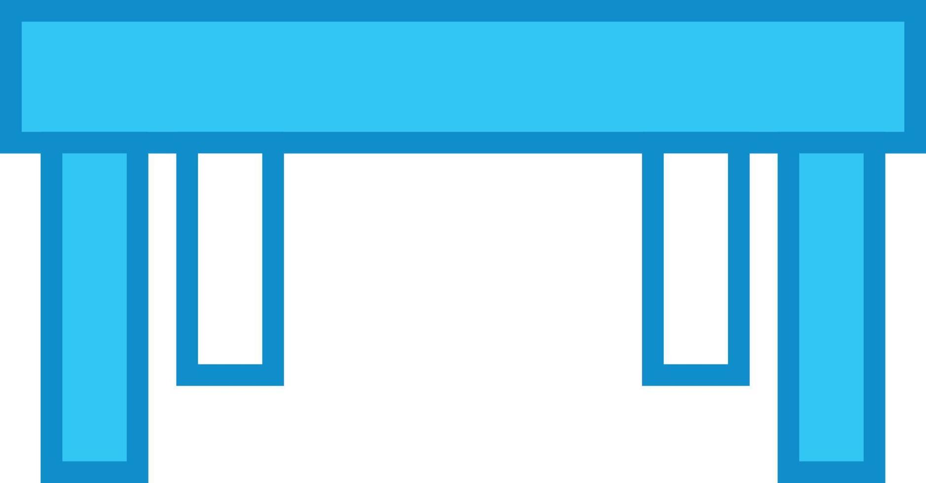 Table Line Filled Blue vector