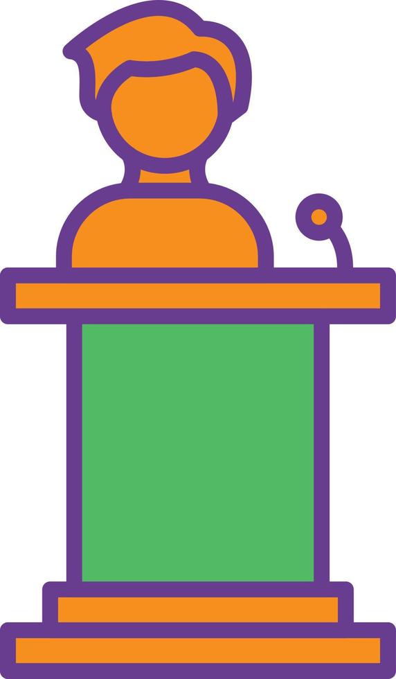 Speech Line Filled Two Color vector