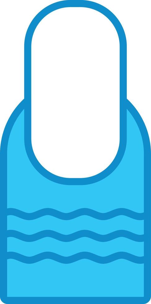 Nail Line Filled Blue vector