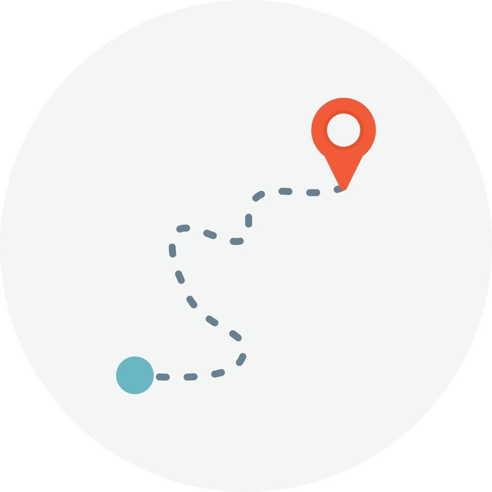 Route Flat Circle vector