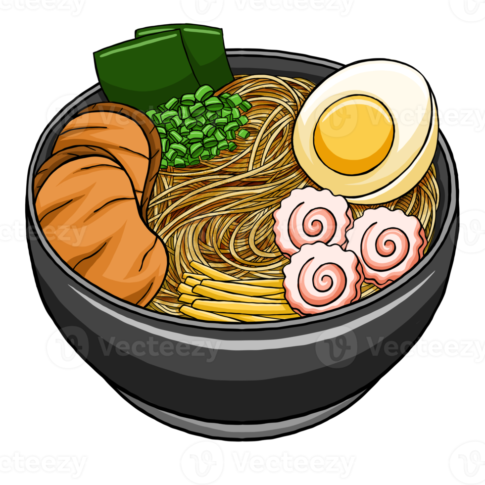 ramen japón comida ilustración png