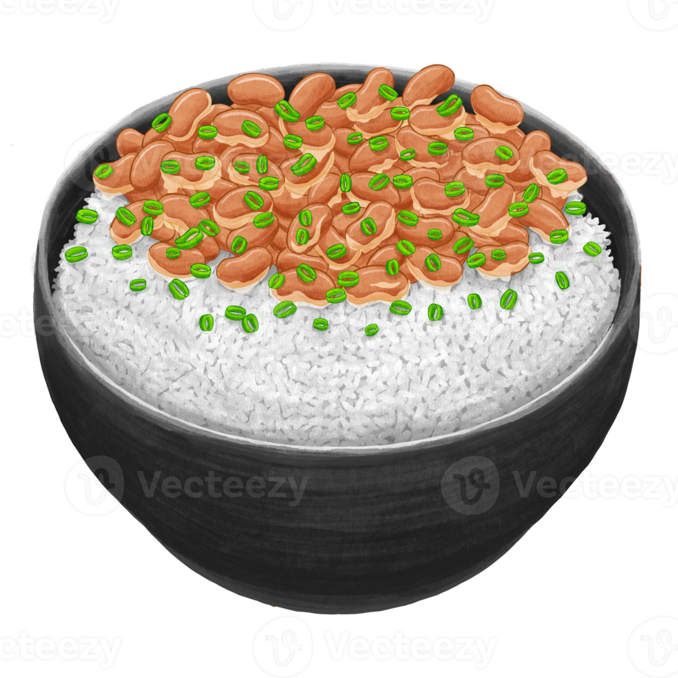 illustrazione di cibo natto giappone png