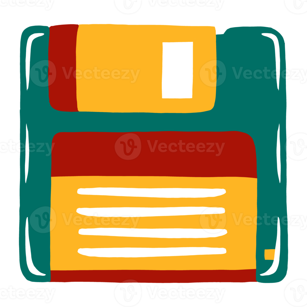 Vintage Floppy Disk Illustration png